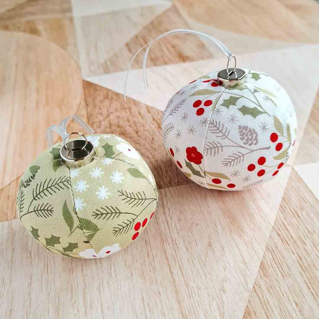 Large Fabric Bauble Decoration - Alice and Audrey - Just Makers Alice & Audrey