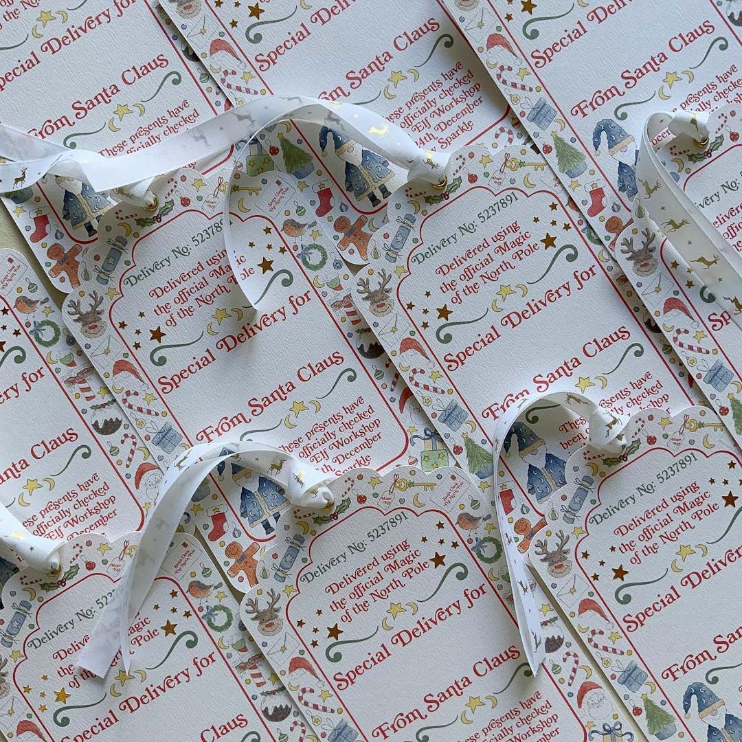 Large Gift Delivery Tag from Santa Claus - Bramble Wood and Co - Just Makers Bramble Wood & Co