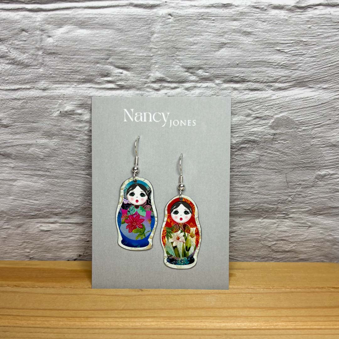 Large Russian Doll Earrings - Nancy Jones - Just Makers Nancy Jones Jewellery