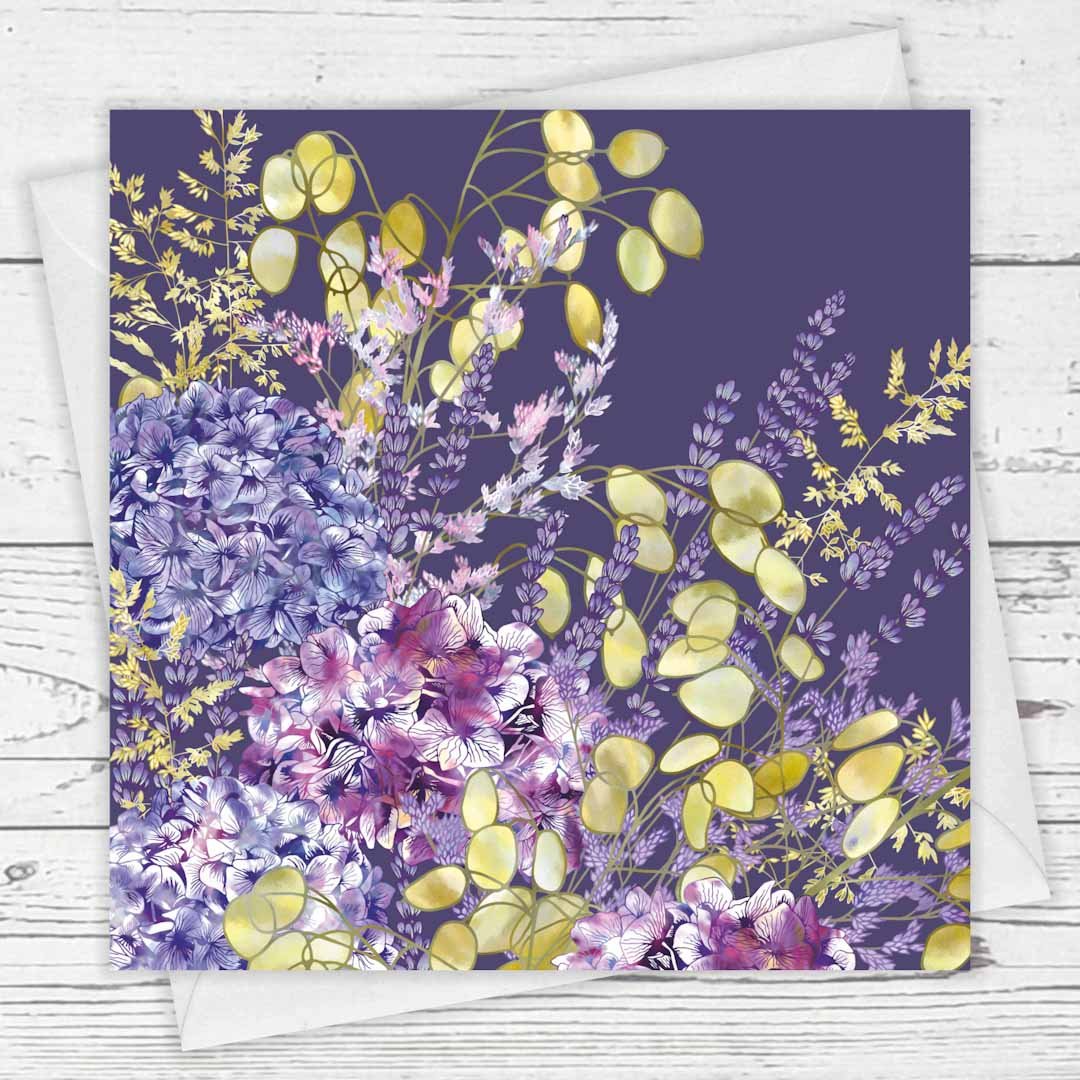 Lingering Beauty Greeting Card by Fiona Calder - Just Makers Fiona Calder Designs