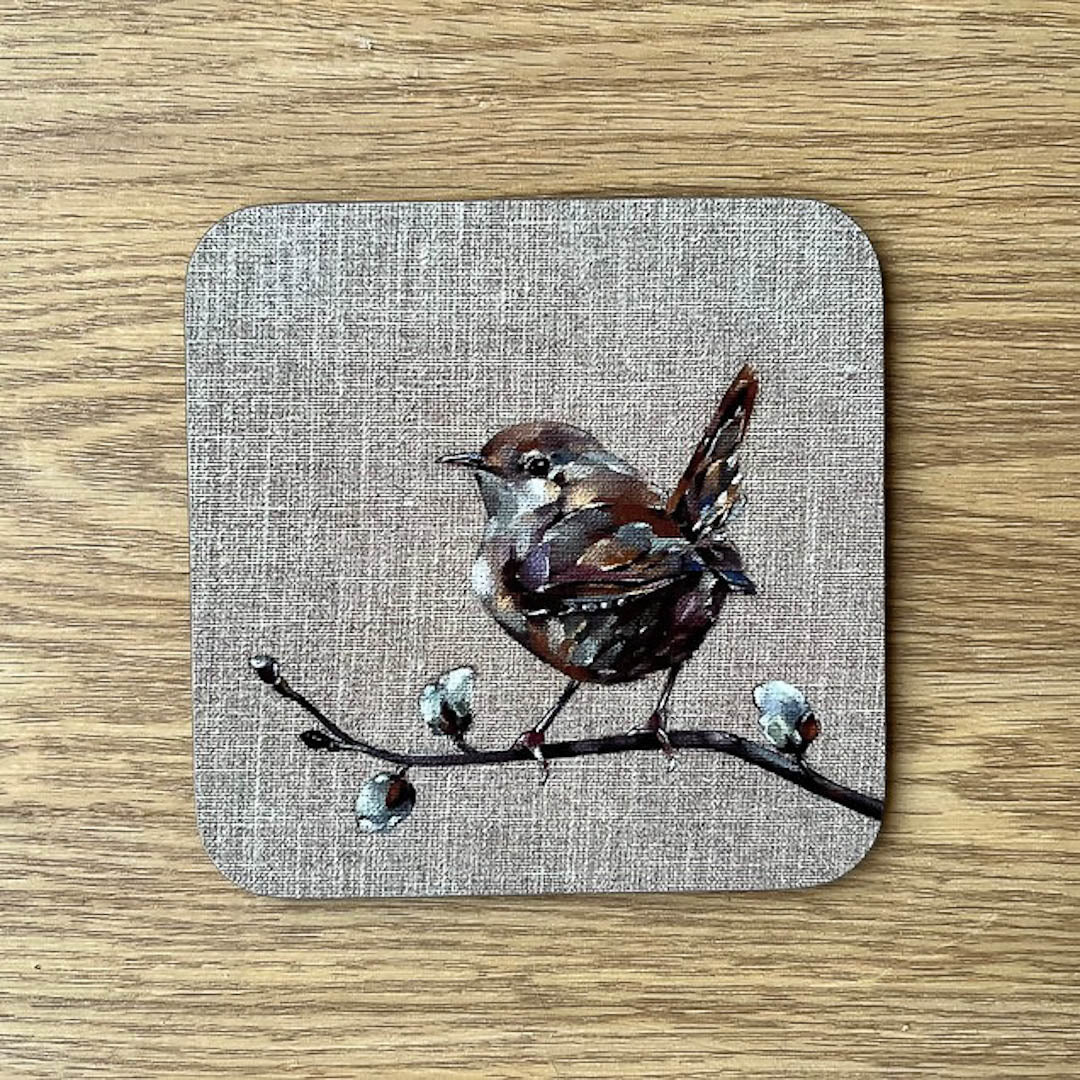 Little Jenny Wren Coaster by Katherine Whitby - Just Makers Katherine Whitby