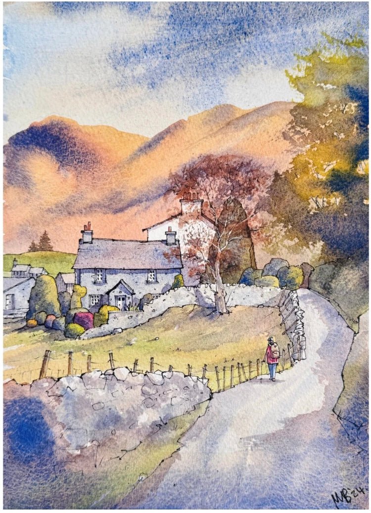 Little Langdale A5 Mounted Print - Matty Burnham - Just Makers Matty Burnham