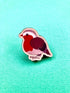 Little Wooden Robin Pin Badge - Rat Bean Kat_Just Makers