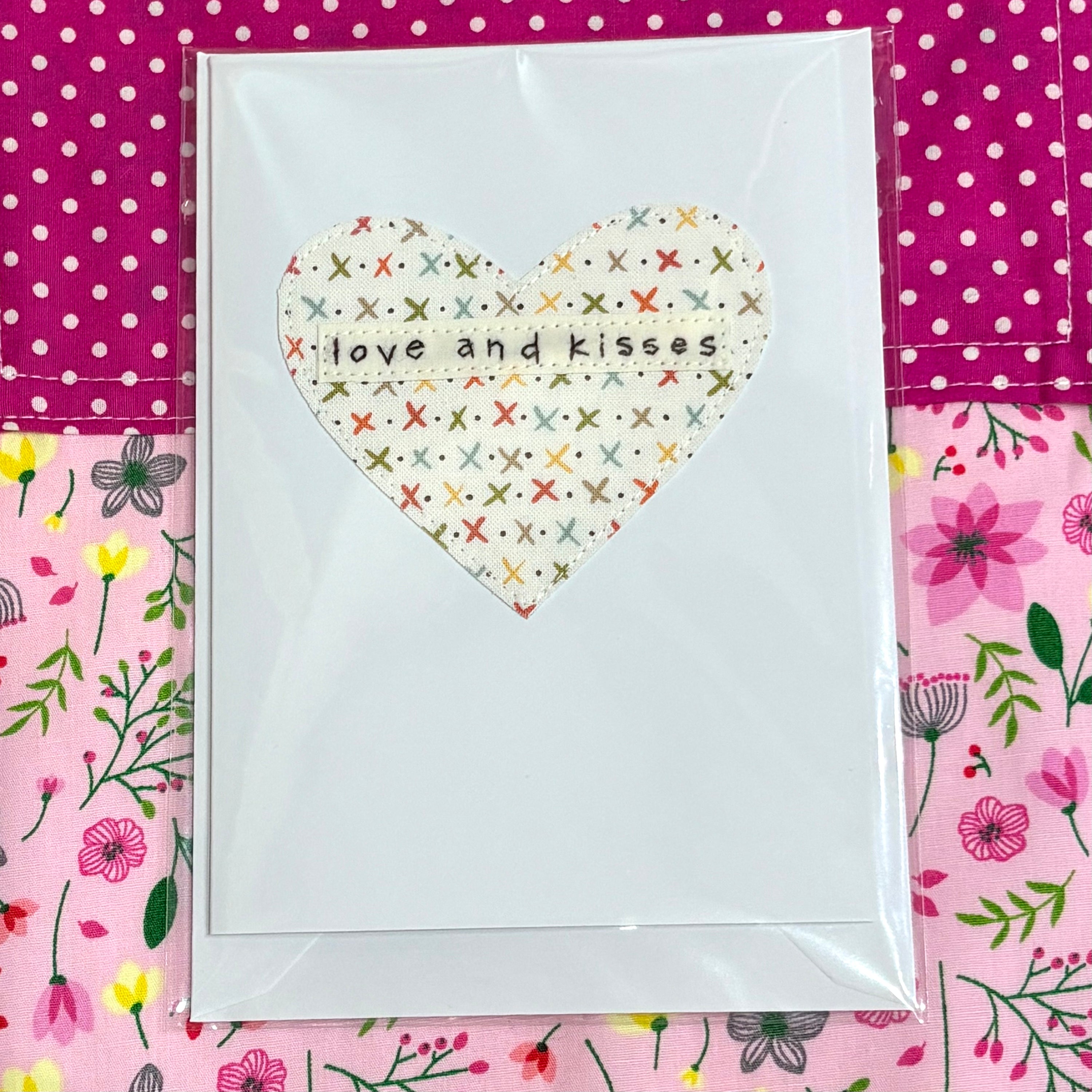 Heart-shaped card with &