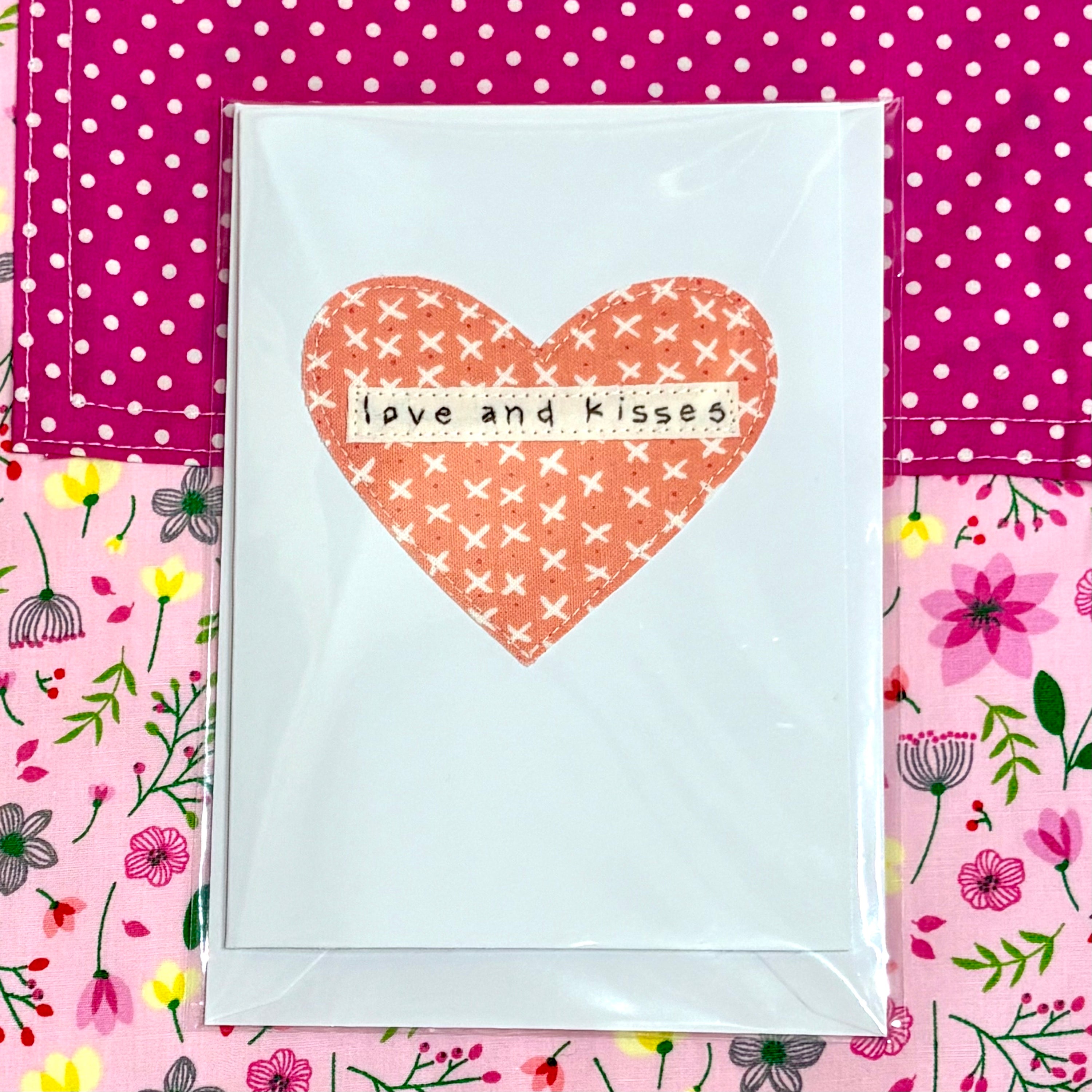 Heart-shaped card with &