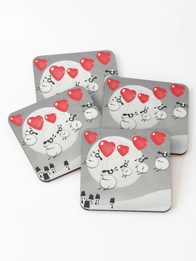 Love is in the Air Coaster - Mervyn Tay Art - Just Makers Mervyn Tay Art