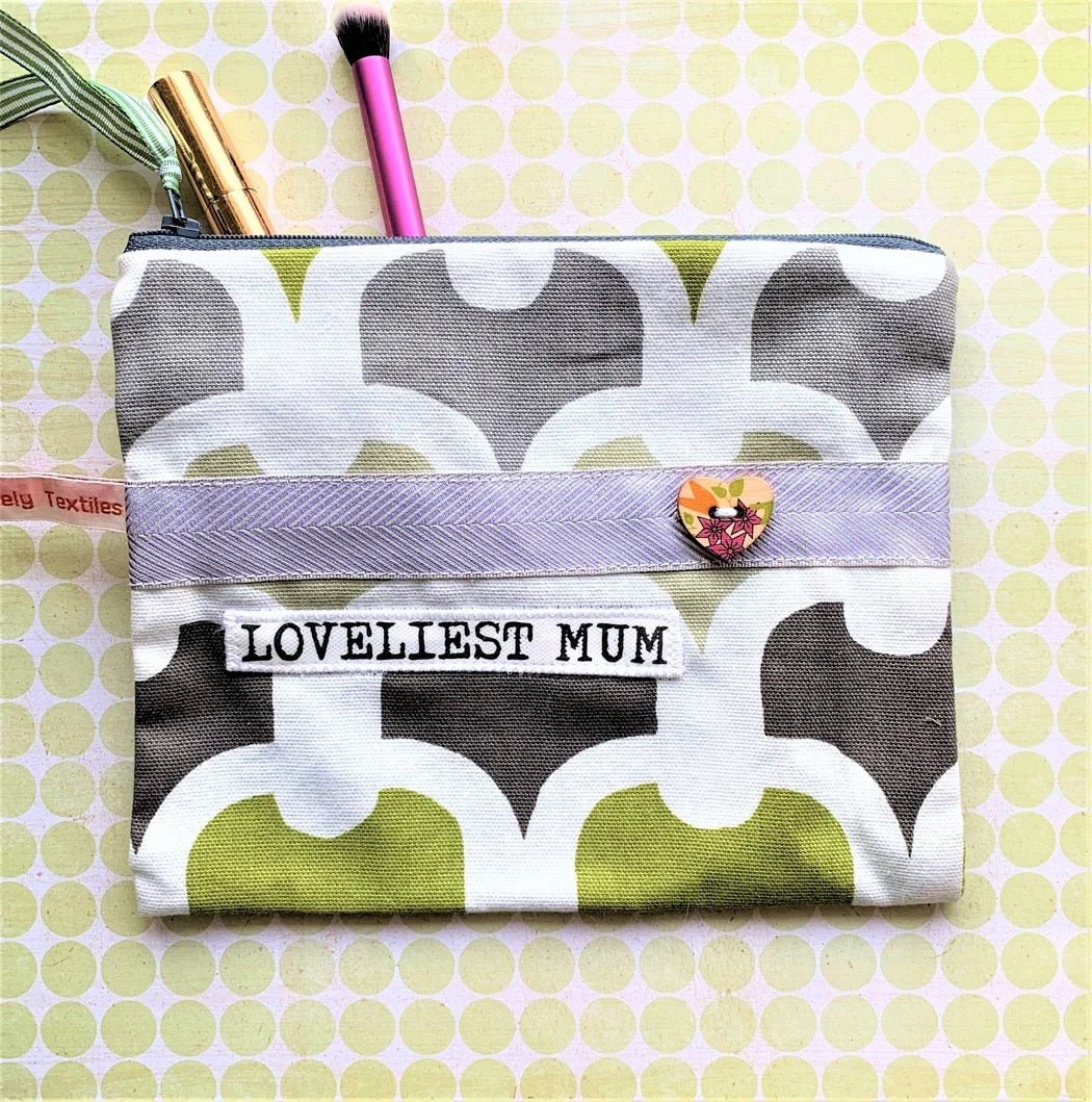 Loveliest Mum Purse - Touchy Feely Textiles - Just Makers Touchy Feely Textiles