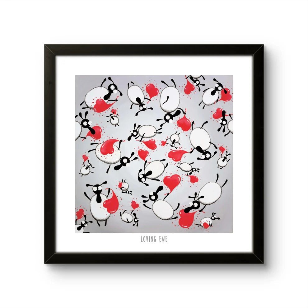 Loving Ewe 10" Print - Mervyn Tay Art - Just Makers Mervyn Tay Art