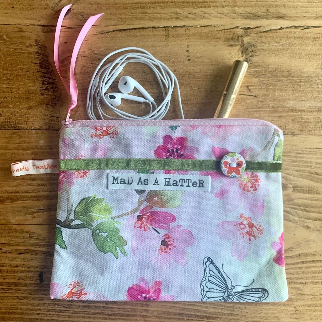 Mad as a Hatter Purse - Touchy Feely Textiles - Just Makers Touchy Feely Textiles