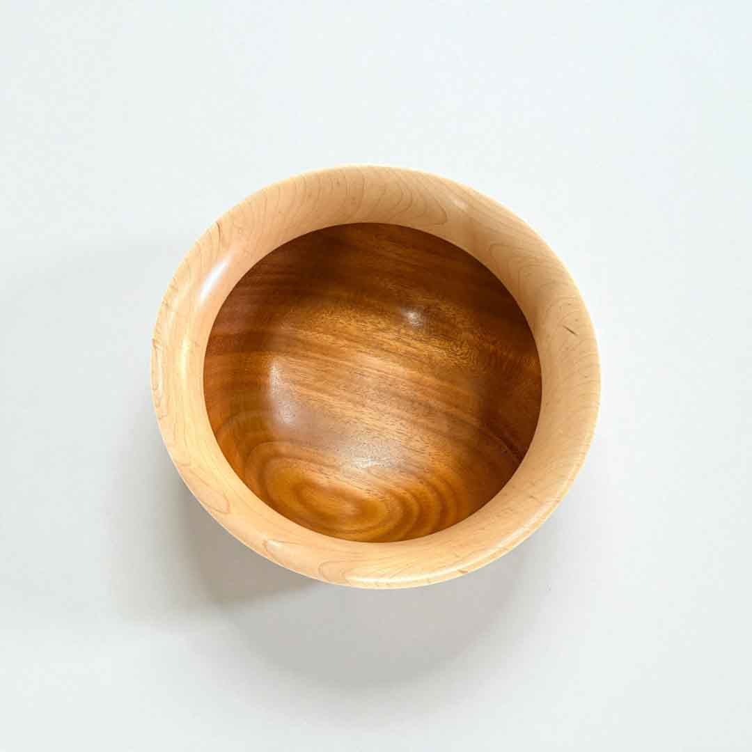 Mahogany and Maple Bowl - Mike Bentley_Just Makers