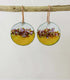 Marigold, White and Glass Enamel Drop Earrings - 830 Degrees_Just Makers