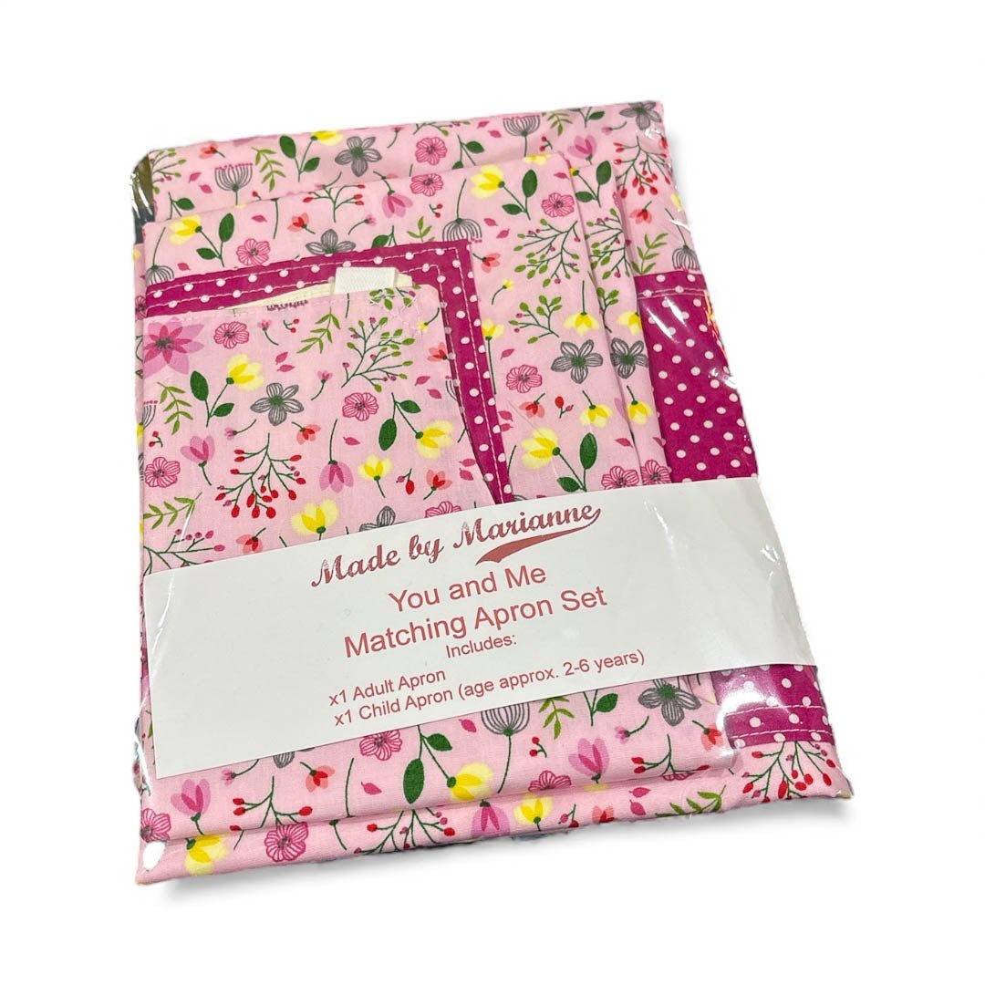 Matching Adult and Child Floral Apron Set - Made by Marianne - Just Makers Made by Marianne