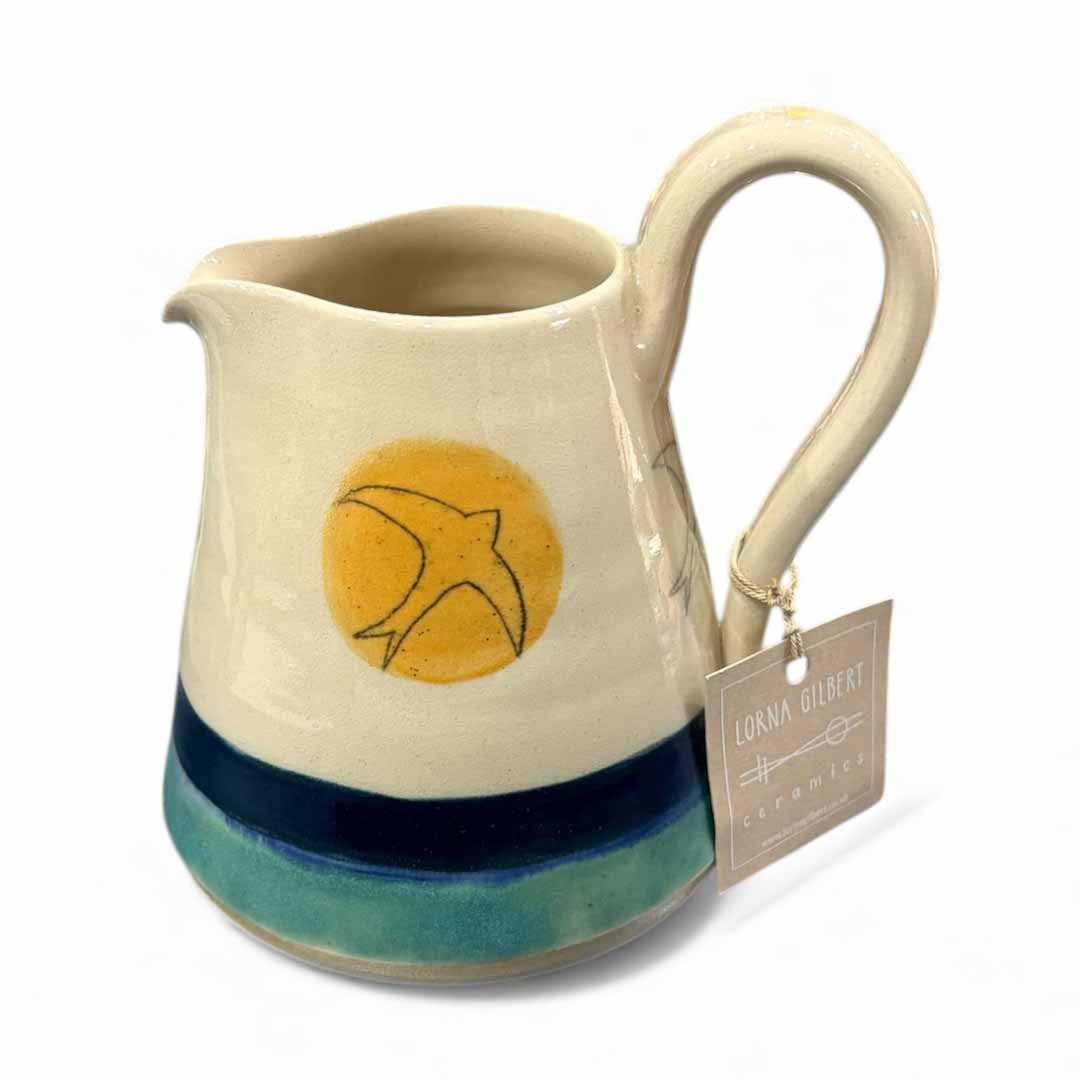 Medium Jug - Golden Swift - Lorna Gilbert - Just Makers Lorna Gilbert Ceramics