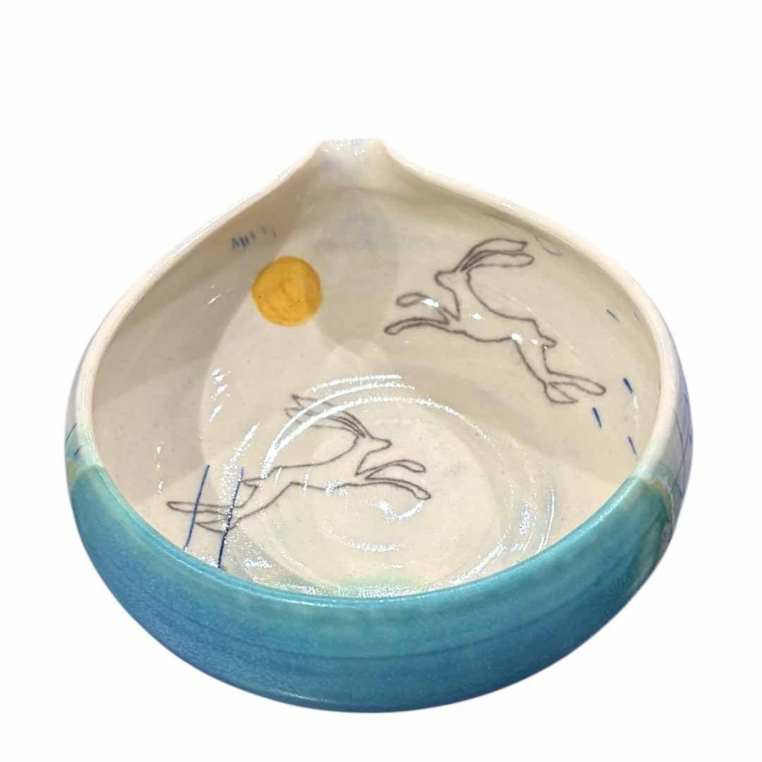 Medium Pouring Bowl - Hare - Lorna Gilbert - Just Makers Lorna Gilbert Ceramics