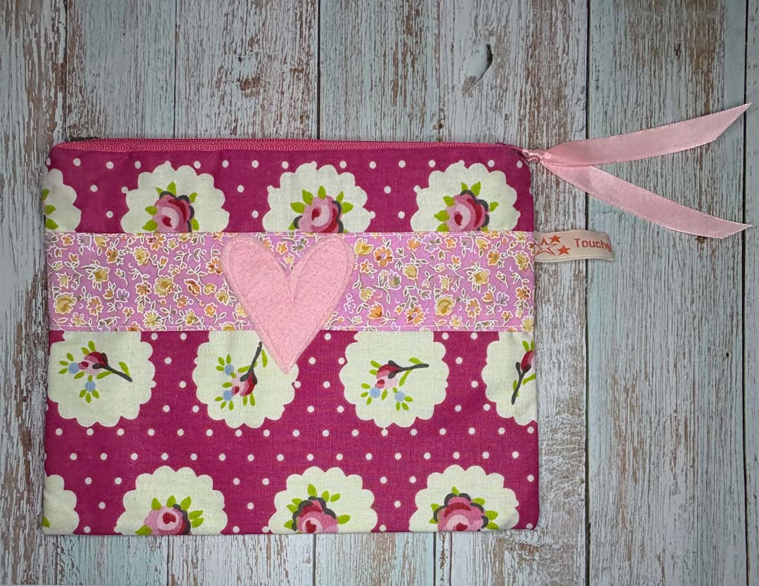 Mek Up Bag Purse Pink - Touchy Feely Textiles_Just Makers