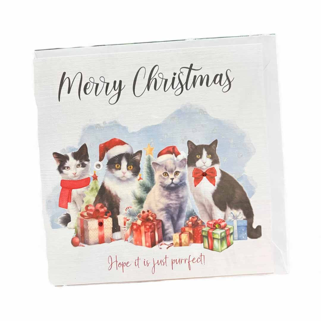 Merry Christmas Cats Card by Bright Night Cards_Just Makers