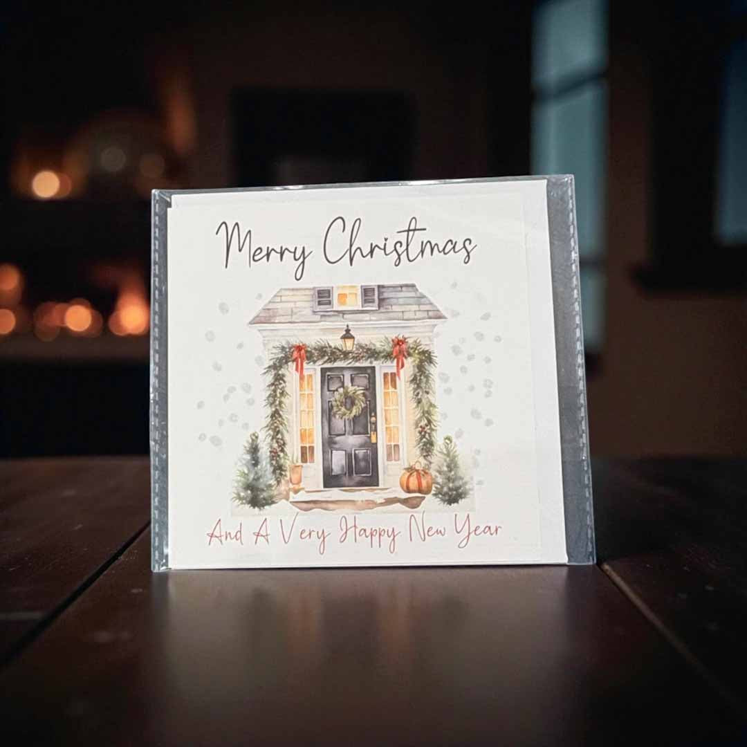 Merry Christmas Front Door Card by Bright Night Cards_Just Makers