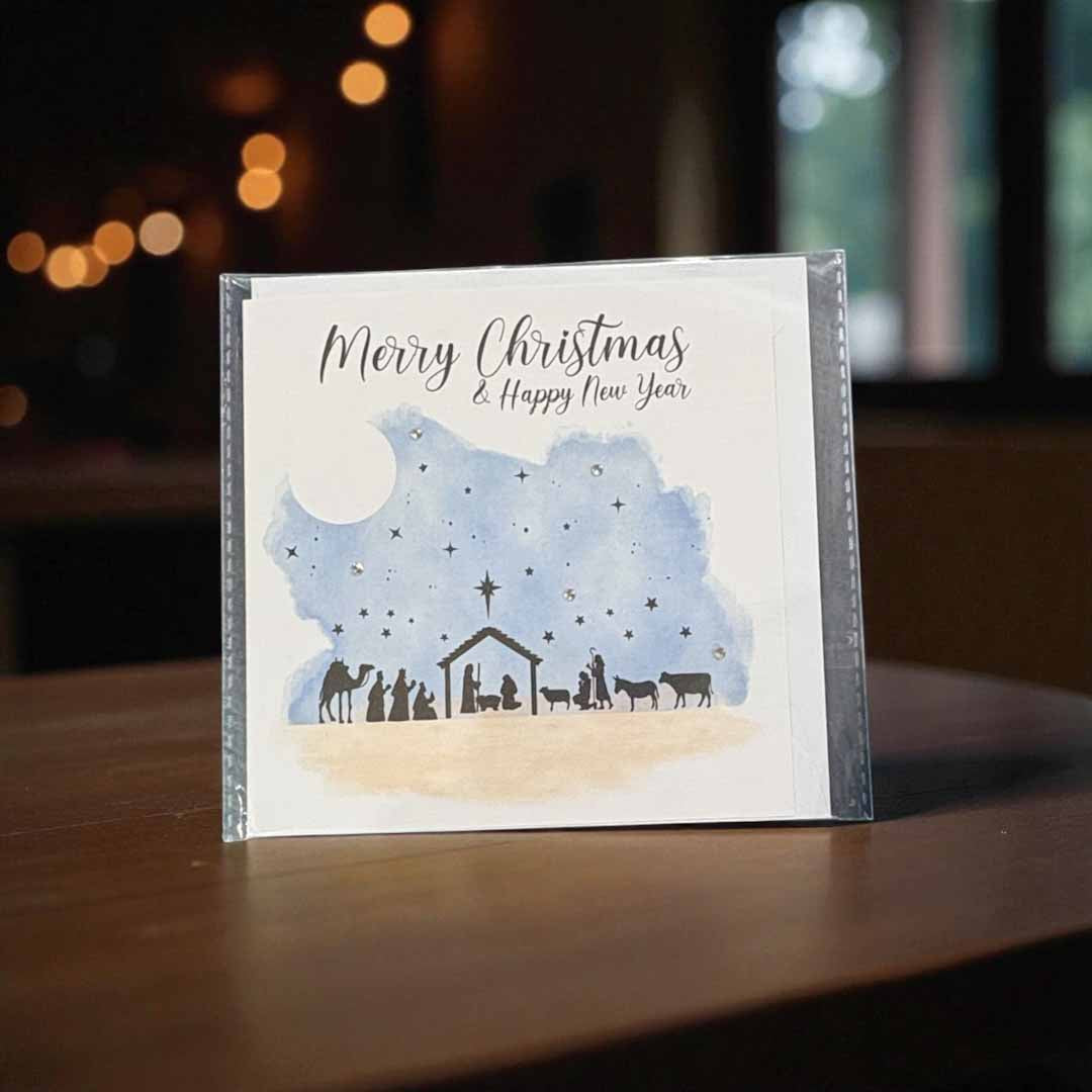 Merry Christmas Nativity Card by Bright Night Cards_Just Makers