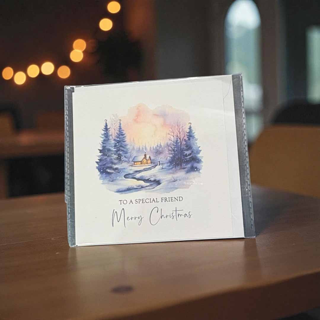 Merry Christmas Special Friend Card by Bright Night Cards_Just Makers