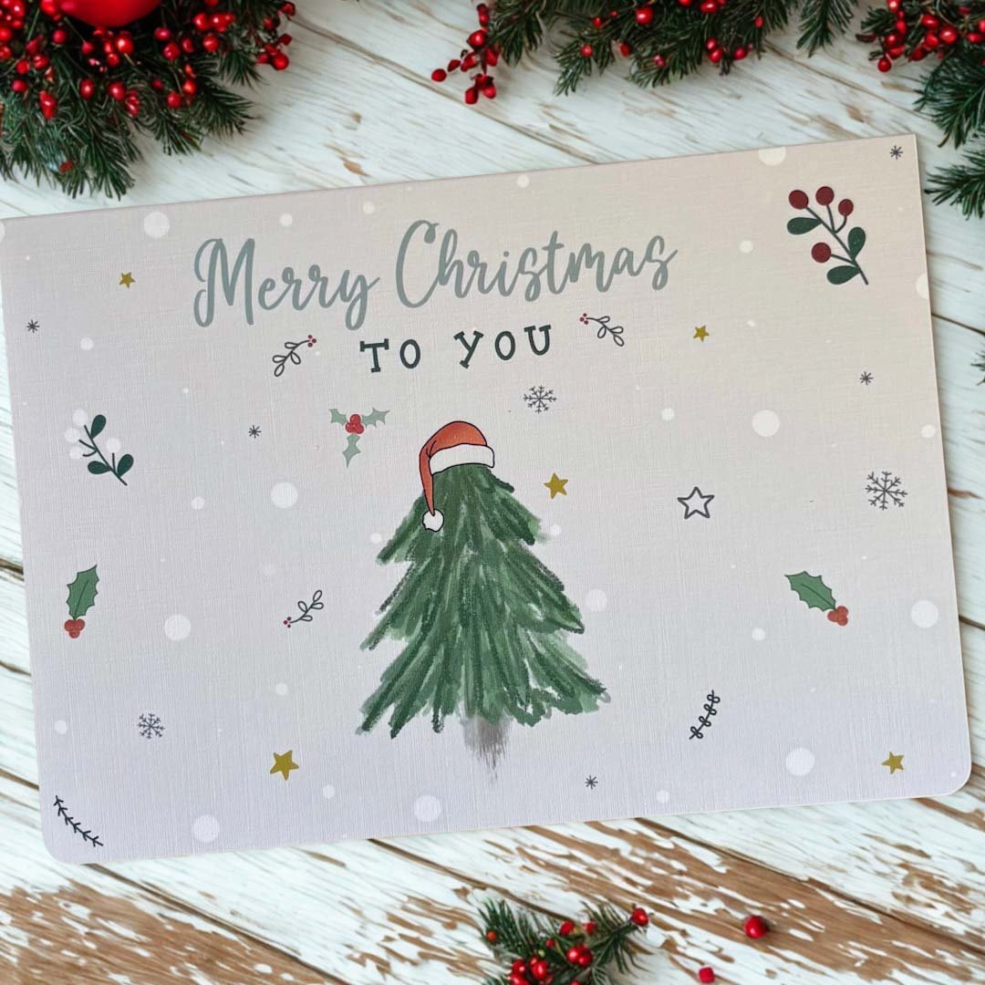 Merry Christmas Tree Card - Scribble & Print Co - Just Makers Rachel of Scribble & Print Co