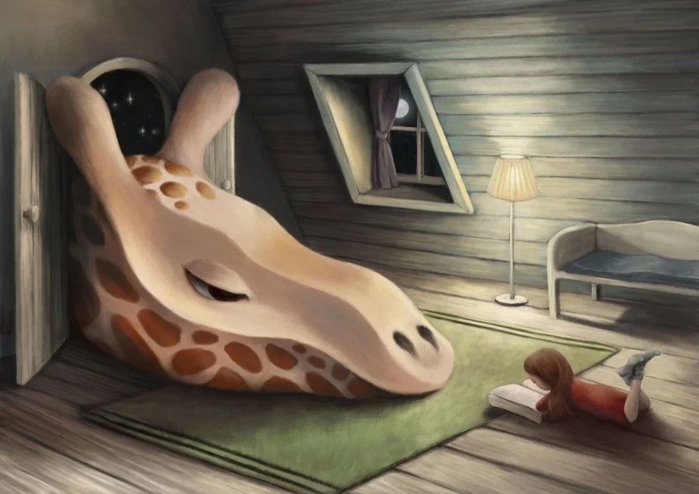 Midnight in the Attic Greeting Card Demelsa Haughton - Just Makers Demelsa Haughton Illustration