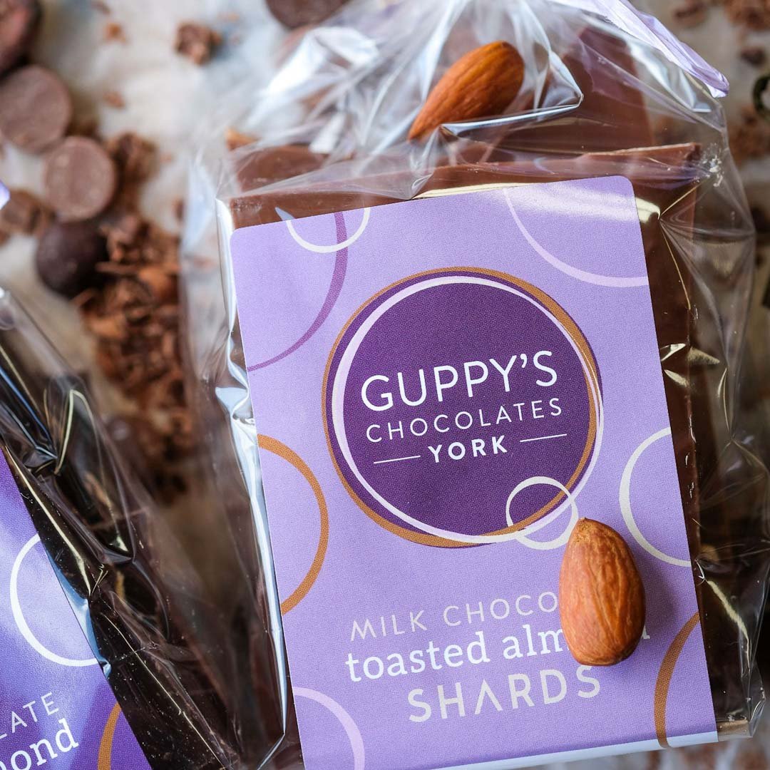 Milk Chocolate Toasted Almond Shards - Guppy&