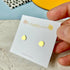 Mini Cloud Brass Stud Earrings - Red Paper House_Just Makers