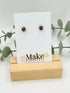 Mini Dot Studs - Tan Leopard - Make Harrogate_Just Makers