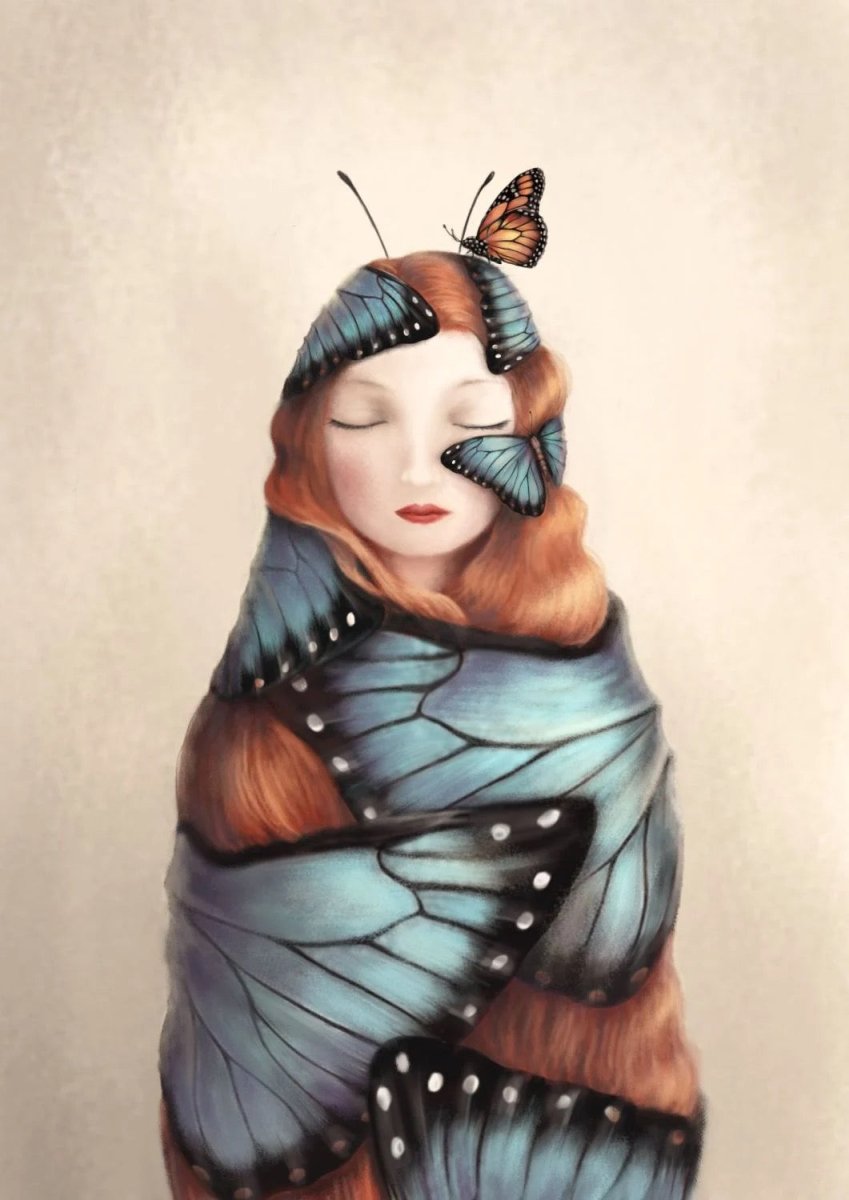 Morpho Greeting Card Demelsa Haughton - Just Makers Demelsa Haughton Illustration