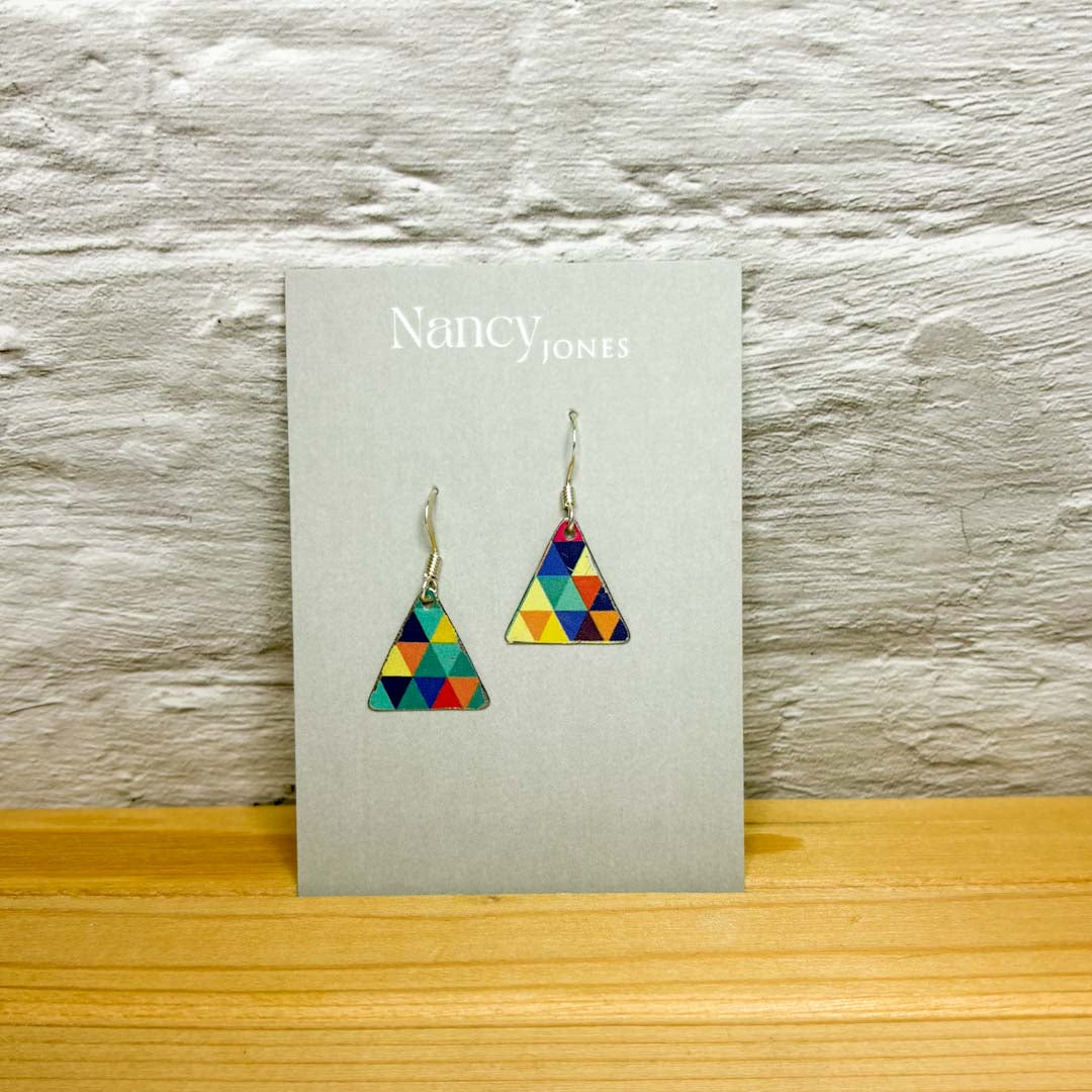 Mosaic Triangle Earrings - Nancy Jones_Just Makers