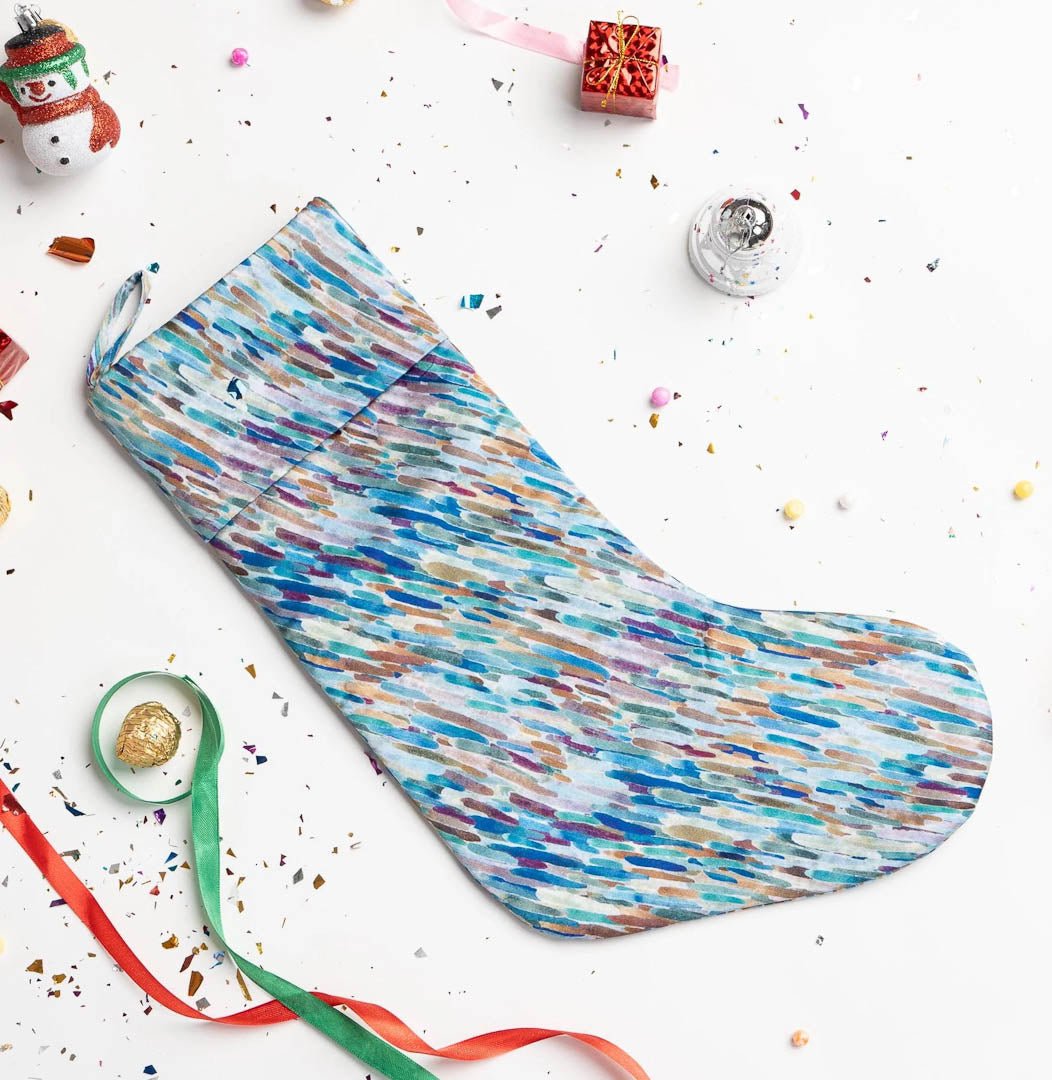 Mulberry Silk Christmas Stocking Abstract - Pattern Passion - Just Makers Pattern Passion