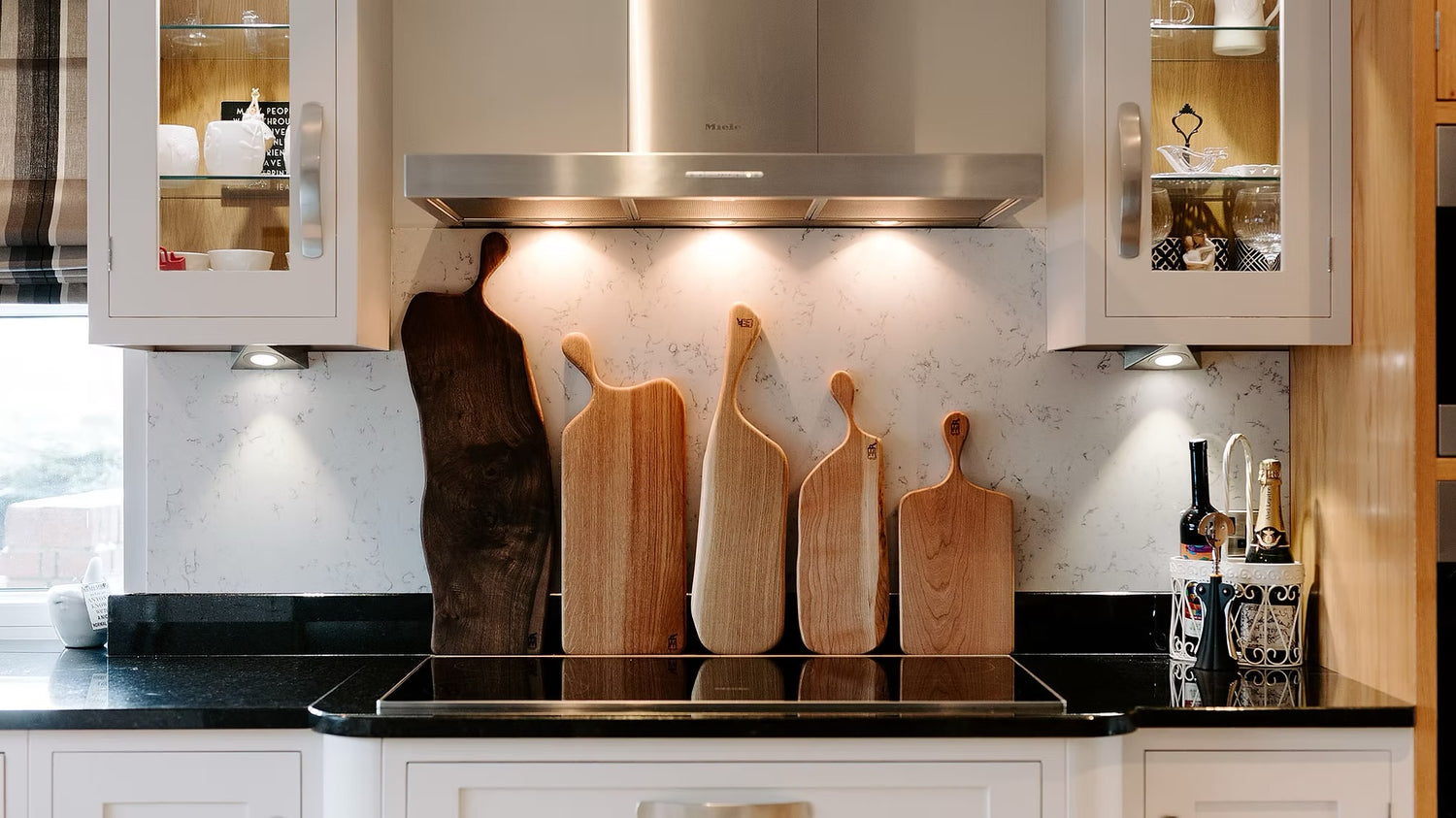 Oak Handled Chopping Boards Kitchen - Woodcutter Creations_Just Makers