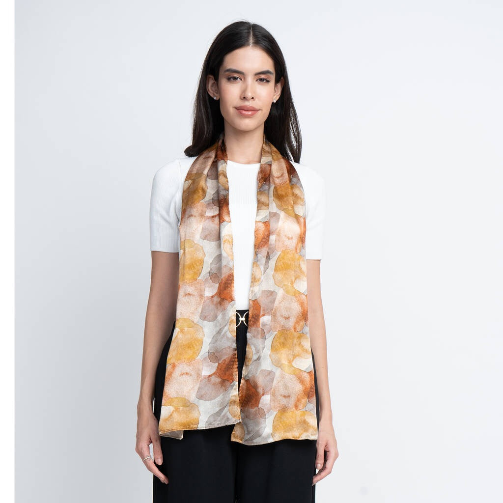 Organic Print 100% Silk Scarf - Pattern Passion_Just Makers