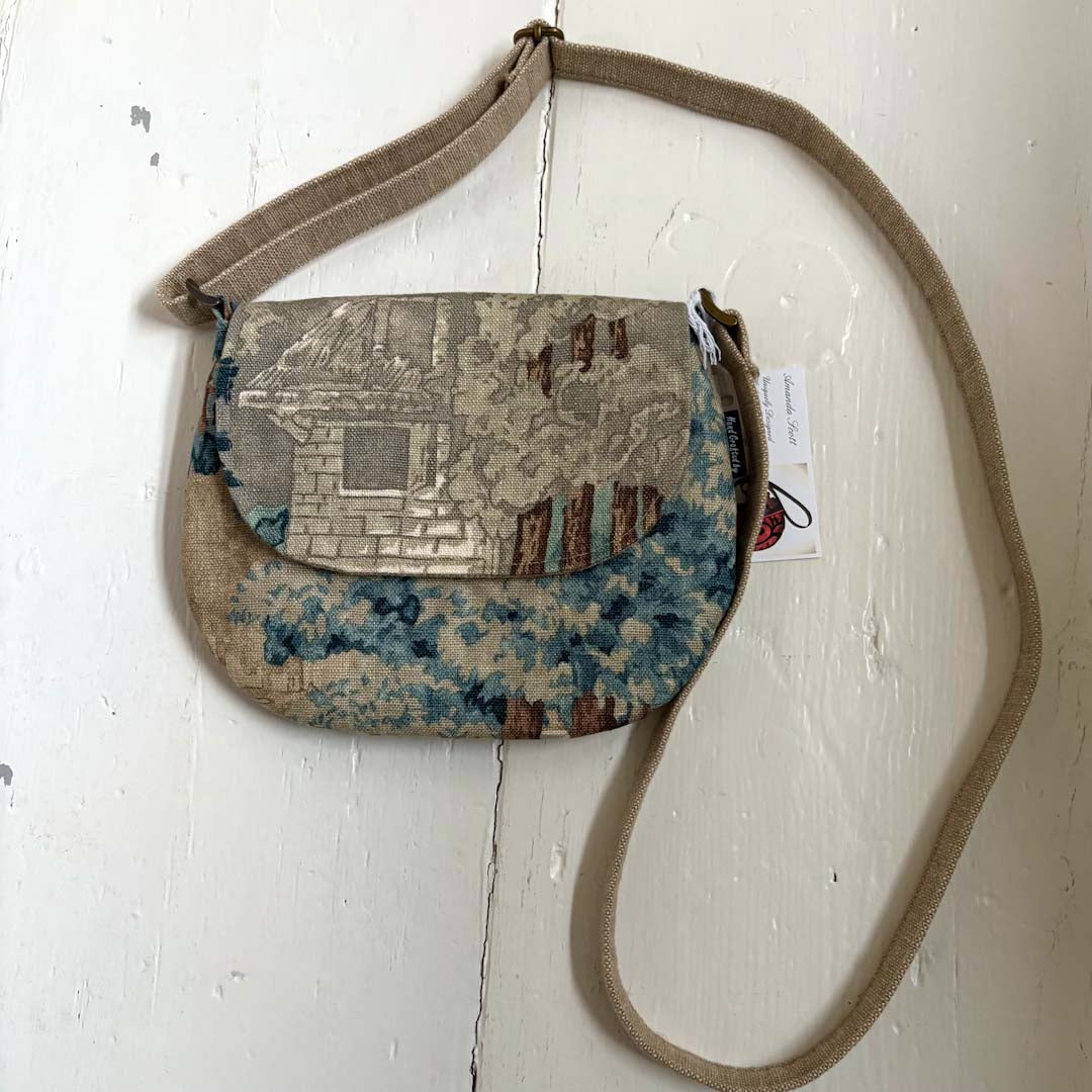 Oriental Linen and Lined Handbag - Amanda Scott_Just Makers