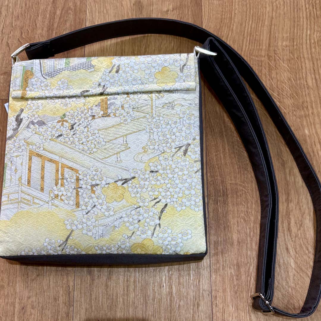 Oriental Patterned Kimono Silk Handbag Back - Amanda Scott_Just Makers