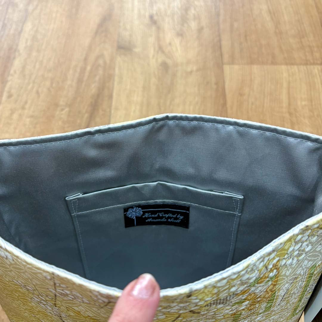 Oriental Patterned Kimono Silk Handbag - Amanda Scott_Just Makers