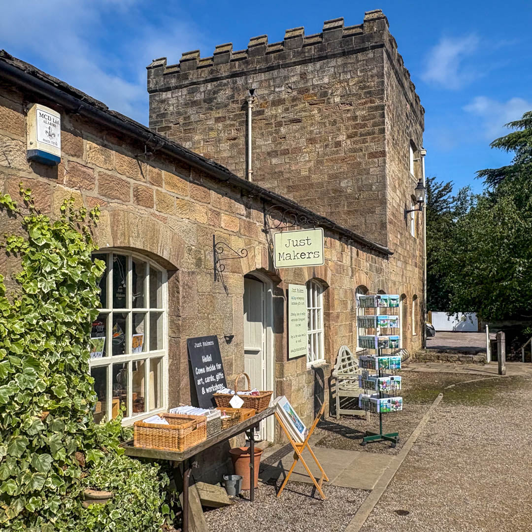 Outside Just Makers on a sunny day_Ripley Castle