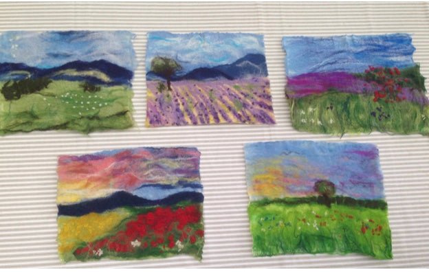 Painting with Wool Workshop with Jo Hunter - Just Makers Workshop