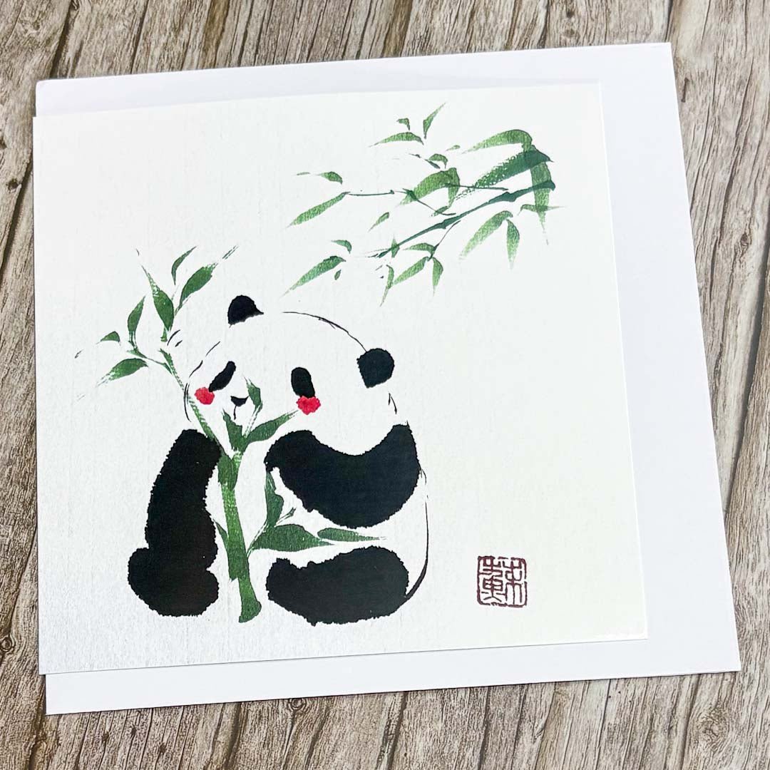 Panda Greeting Card - Su Yao - Just Makers Su Yao Wukong China Art Craft
