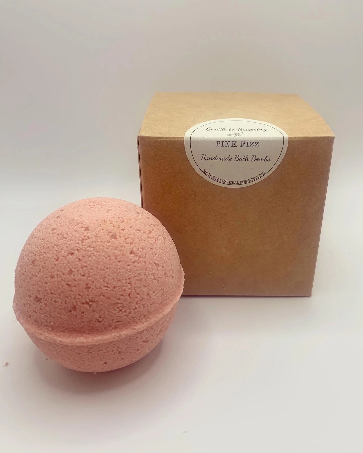 Pink Fizz Bath Bomb - Smith and Greening_Just Makers