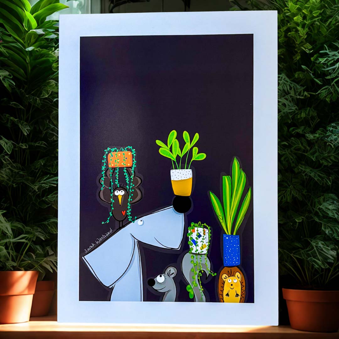 Plant Love Sprocket A4 Print - Sarah Westwood Illustrator_Just Makers
