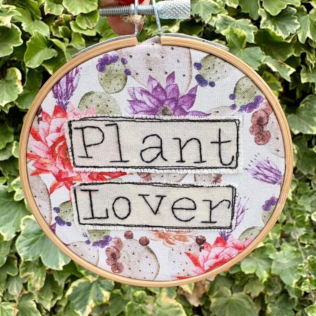 Plant Lover Embroidery Hoop by Chloe Reanne Embroidery_Just Makers