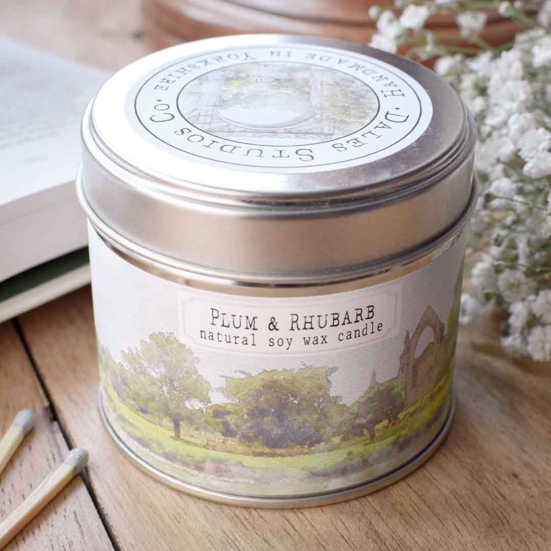 Plum and Rhubarb Natural Soy Candle - Dales Studios Co - Just Makers Dales Studios Co