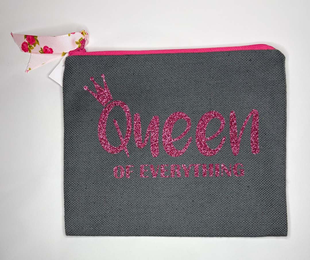 Queen of Everything Glitter Purse - Touchy Feely Textiles - Just Makers Touchy Feely Textiles