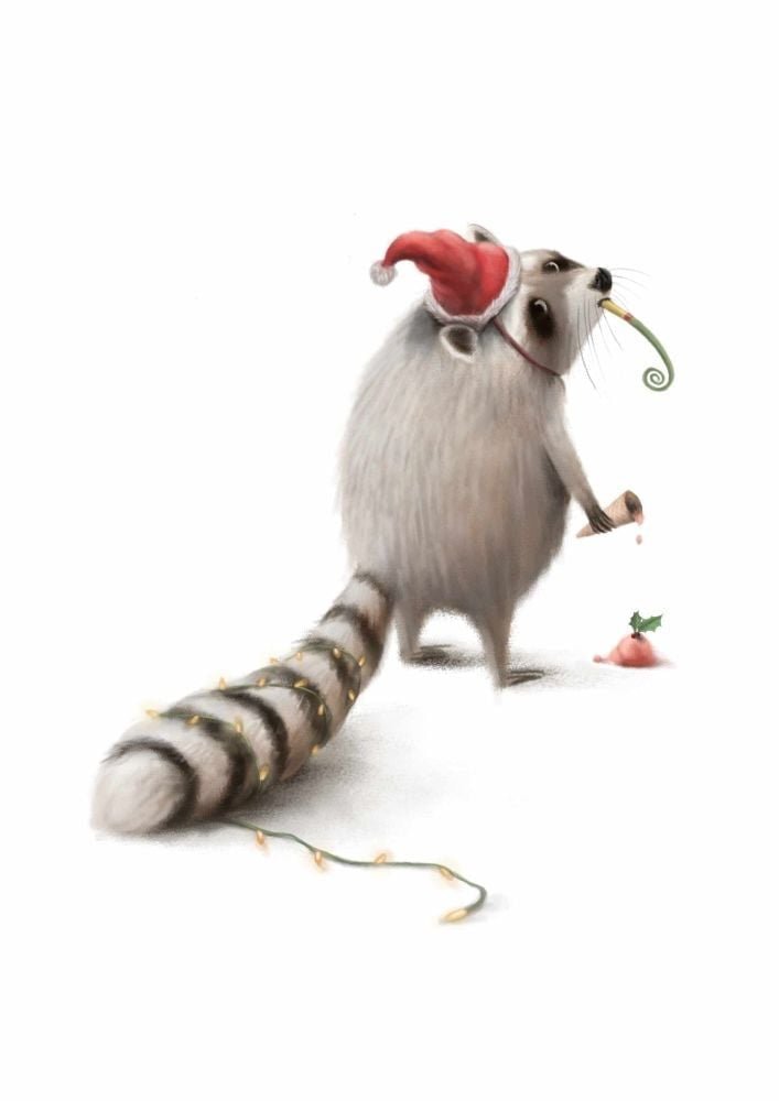 Raccoon and the Bad Greeting Card Demelsa Haughton - Just Makers Demelsa Haughton Illustration