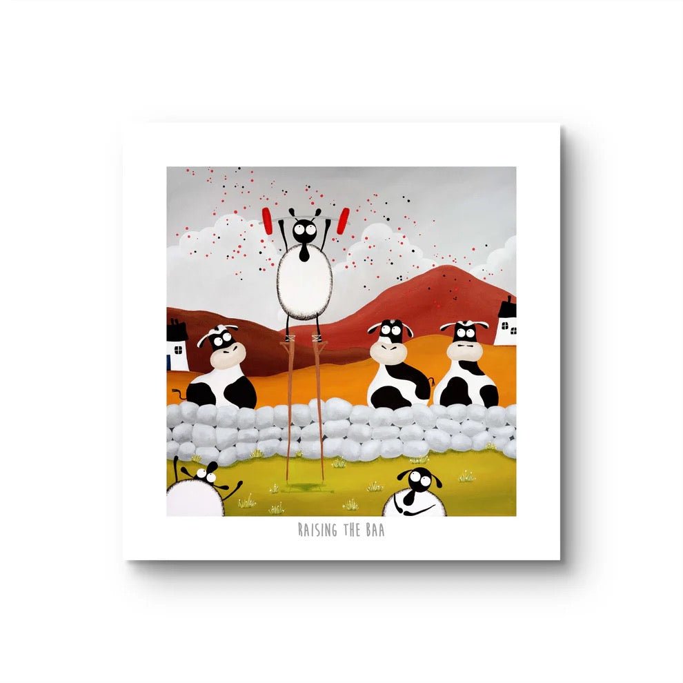 Raising the Baa 10" Print - Mervyn Tay Art - Just Makers Mervyn Tay Art
