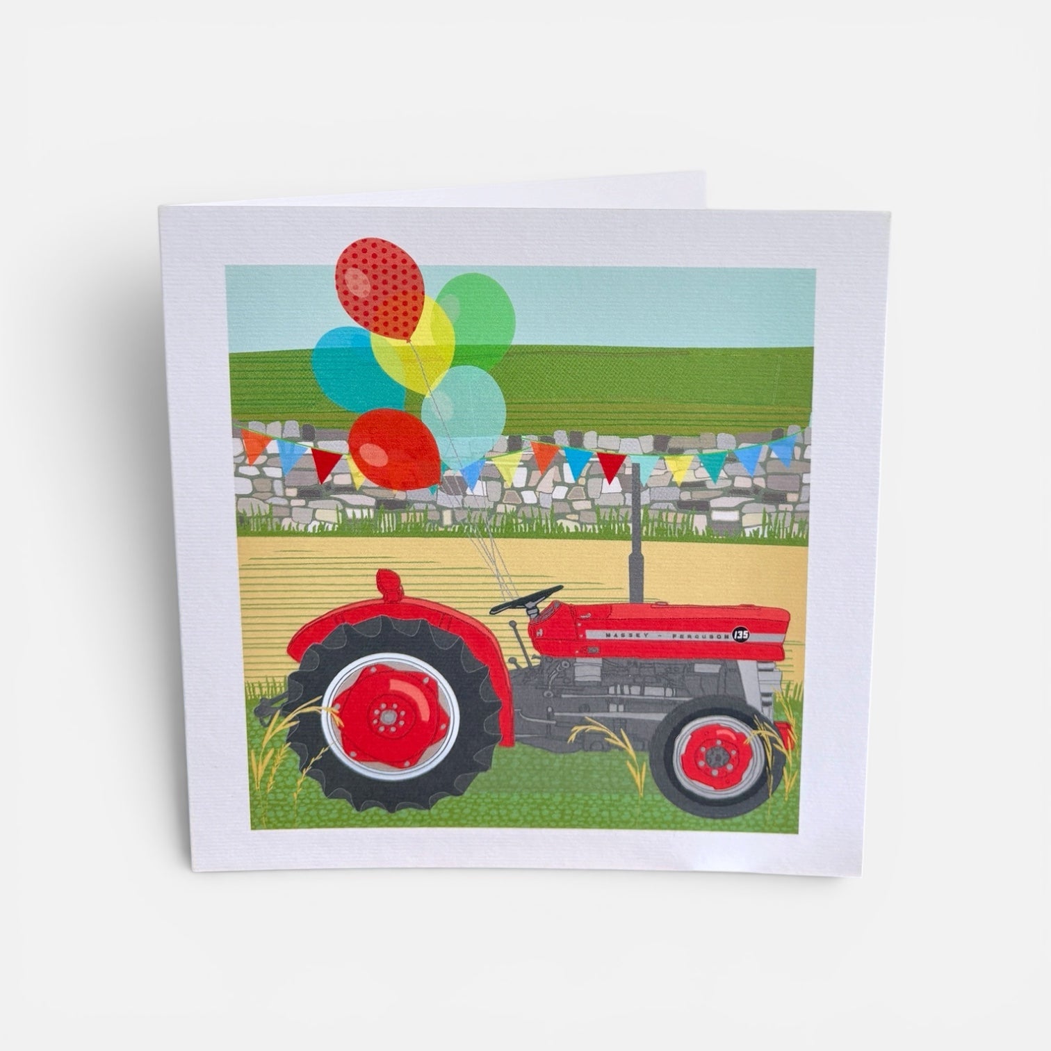Red Tractor Greeting Card - Jane Gales_Just Makers