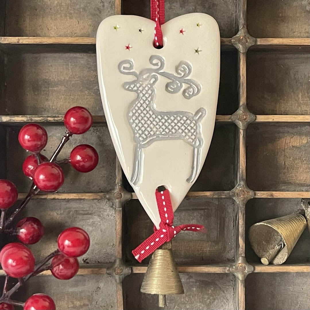 Reindeer and Bell Decoration - Jamali Annay Designs_Just Makers
