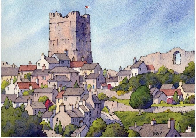 Richmond Castle Original Framed Painting - Matty Burnham - Just Makers Matty Burnham