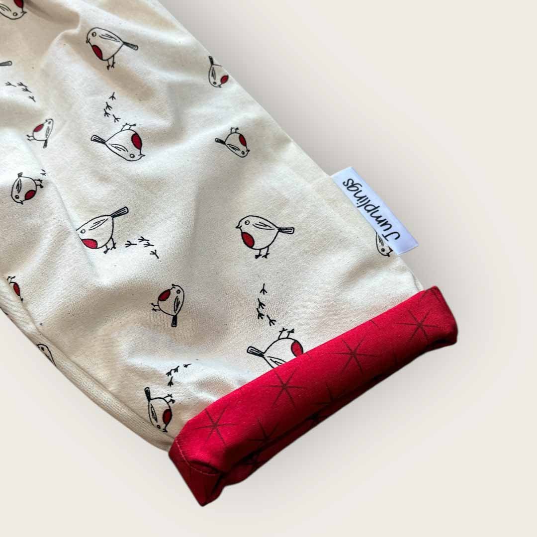 Robin and Red Star Reversible Trousers 2 - 3 Years - Jumplings Clothes - Just Makers Jumplings Clothes
